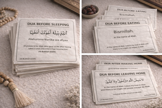 English Dua Stickers – Set of 12 Islamic Daily Duas